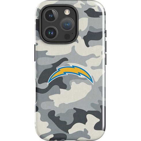 NFL Los Angeles Chargers Camo iPhone 16 Pro Impact Case